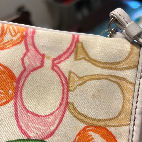 Coach colorful Wristlet with Signature Pattern - Picture 4 of 7